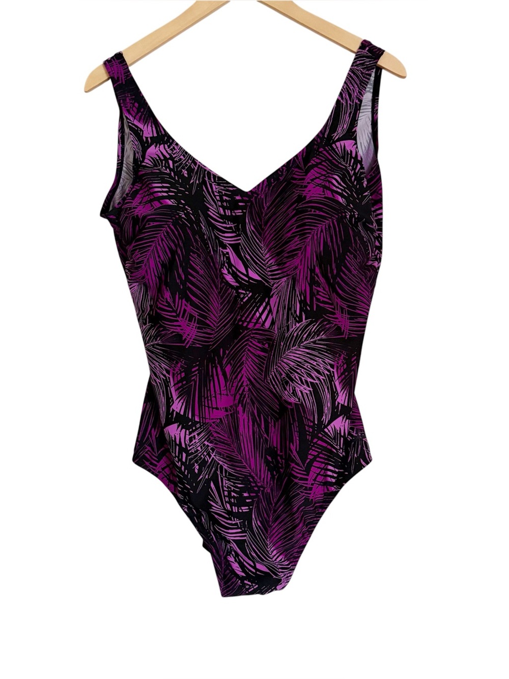 Swimsuits For All Women Black and Purple One Piece Swimsuit